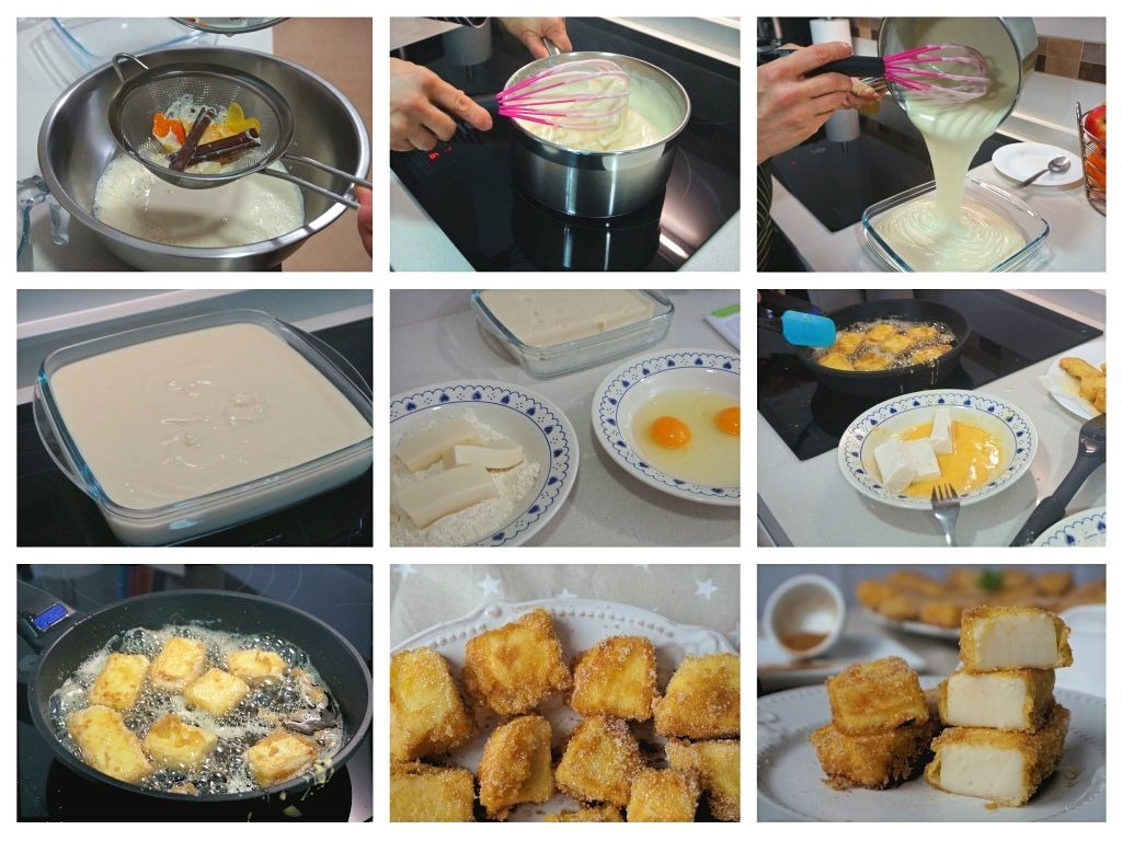 Cómo triunfar con la receta de la leche frita con canela 2 Preparación de la leche frita paso a paso