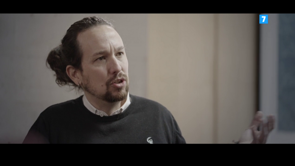 Fotograma de la entrevista de Pablo Iglesias para 'Salvados'.