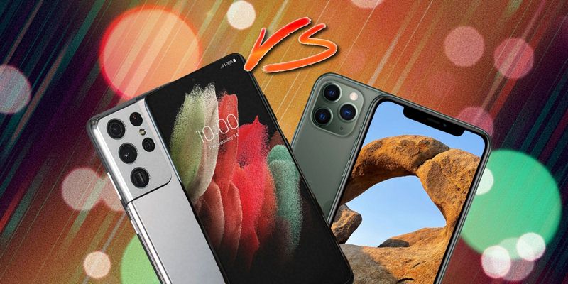 pantalla samsung galaxy s21 ultra vs iphone 12 pro max