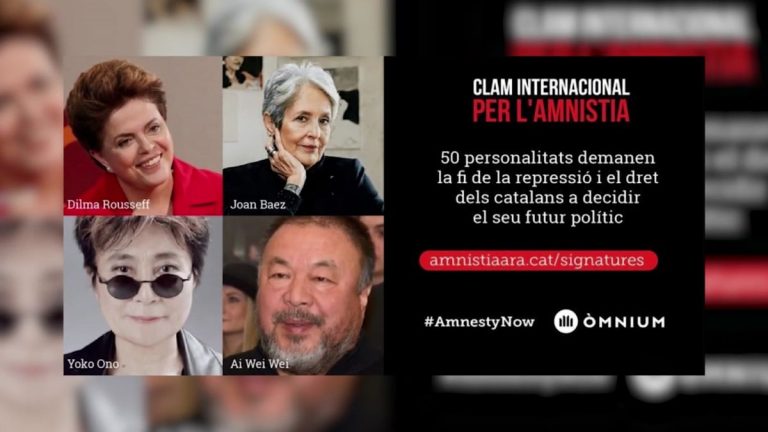 50 personalidades internacionales reclaman la amnistía por el 1-O