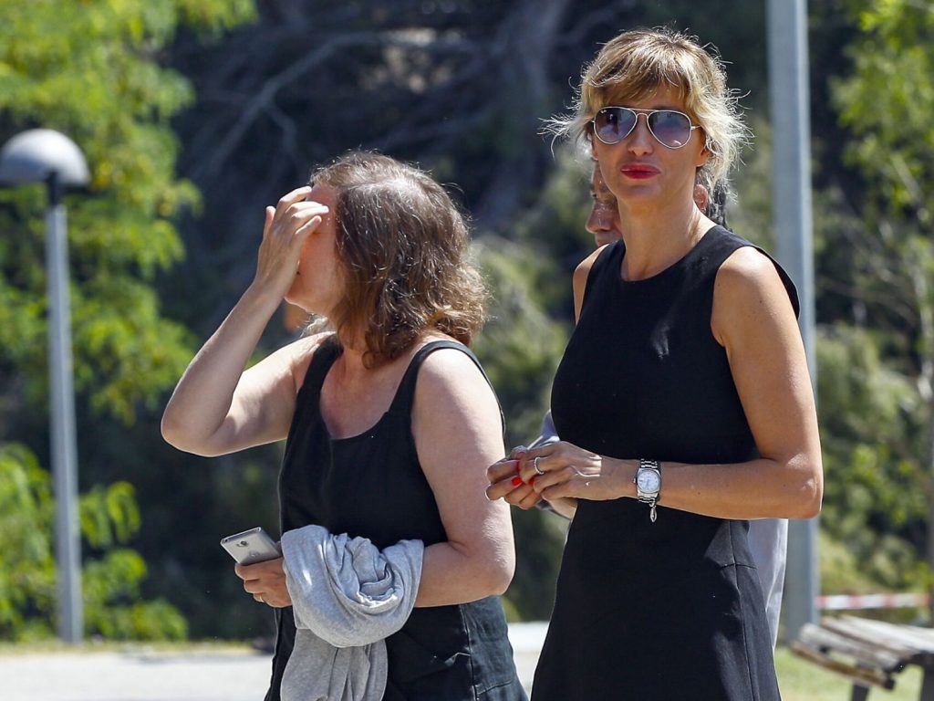 Susanna Griso, en el entierro de su hermana.