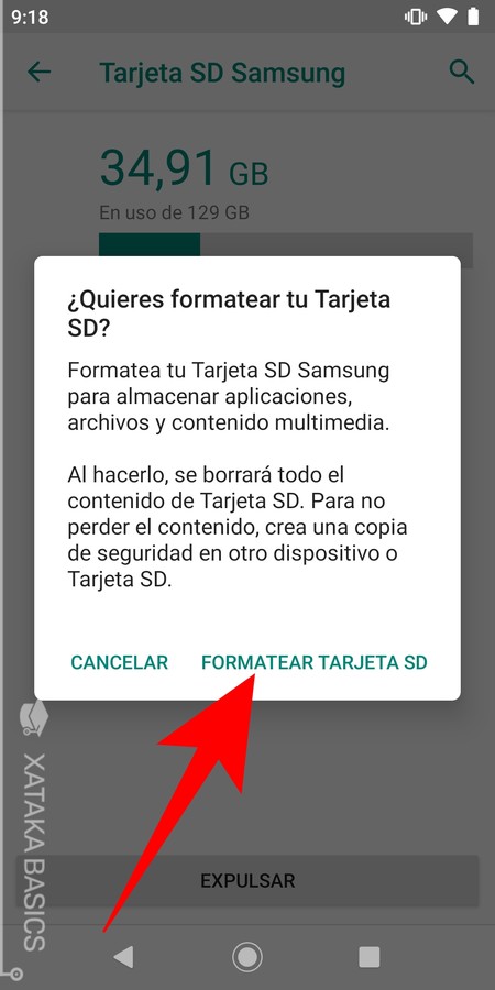 formatear un sd en android