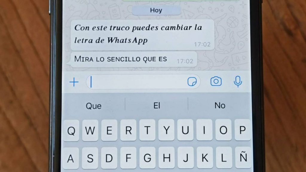 WhatsApp: este es el truco para cambiar el estilo de letra