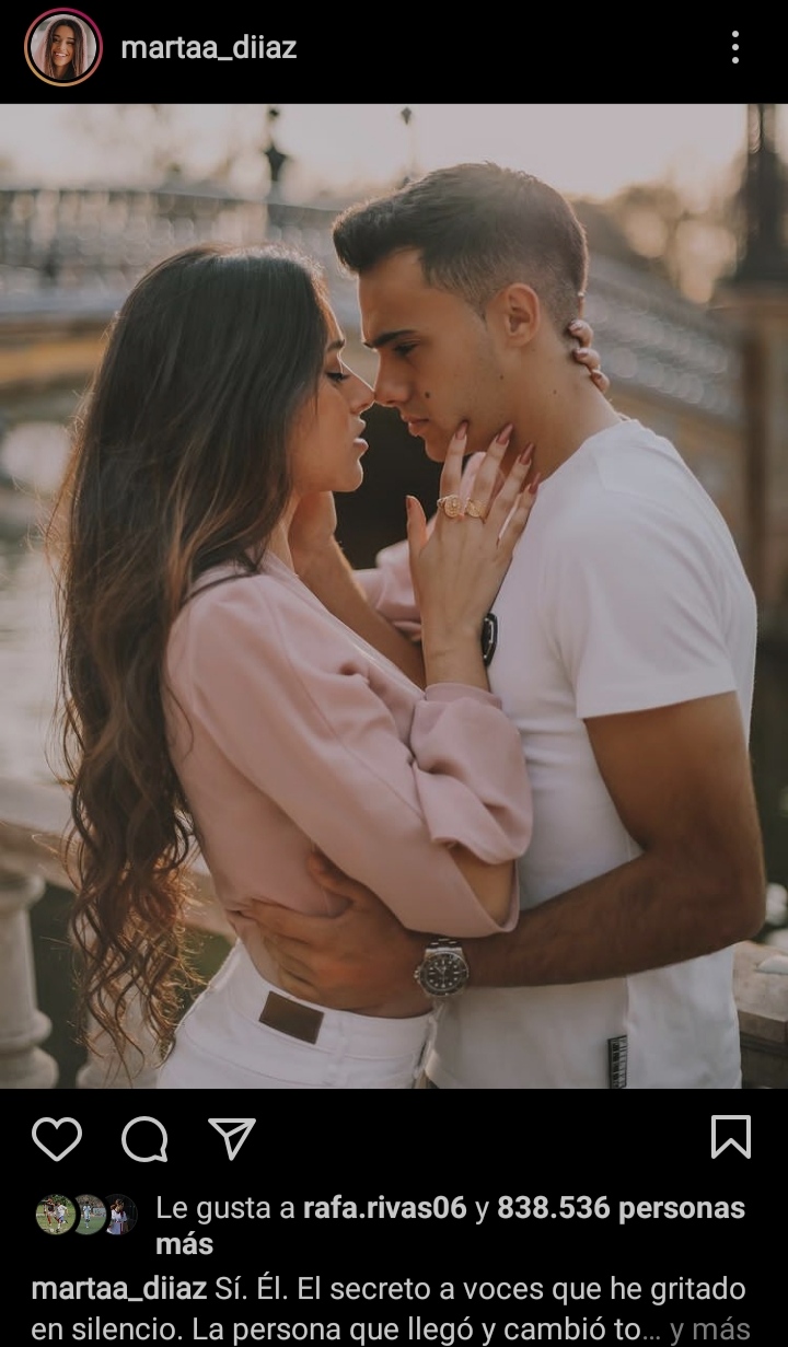 Marta Díaz y Sergio Reguilón