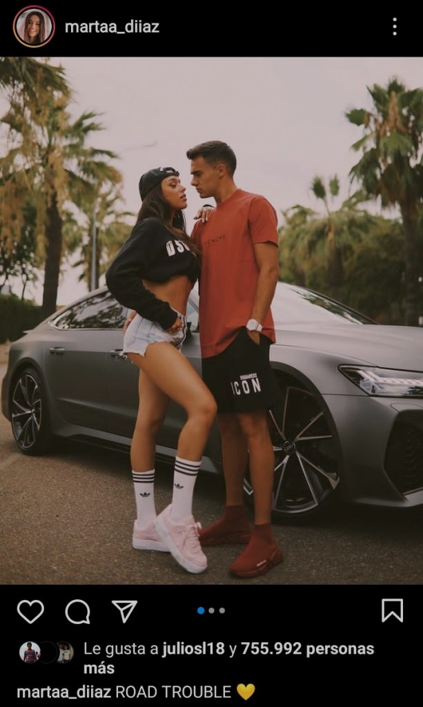 Marta Díaz y Sergio Reguilón