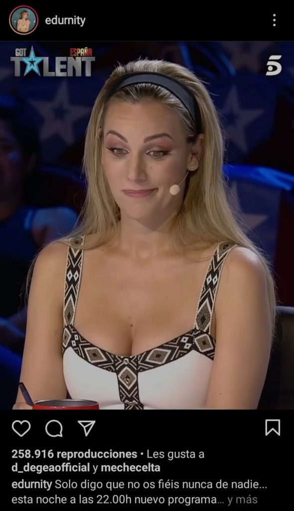 El escotazo de Edurne y otros posados que la hacen parecer una diosa en Instagram 108 1614541333019