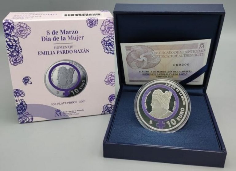 Lanzan por el 8M una moneda conmemorativa en homenaje a Emilia Pardo Bazán