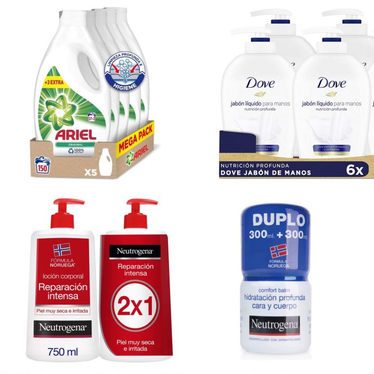 Ariel, Dove y Neutrogena : packs de ahorro en higiene y cuidado personal en Amazon