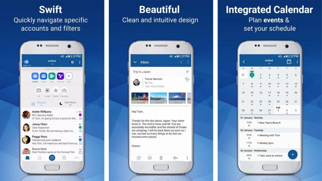 Blue Mail gmail android apps
