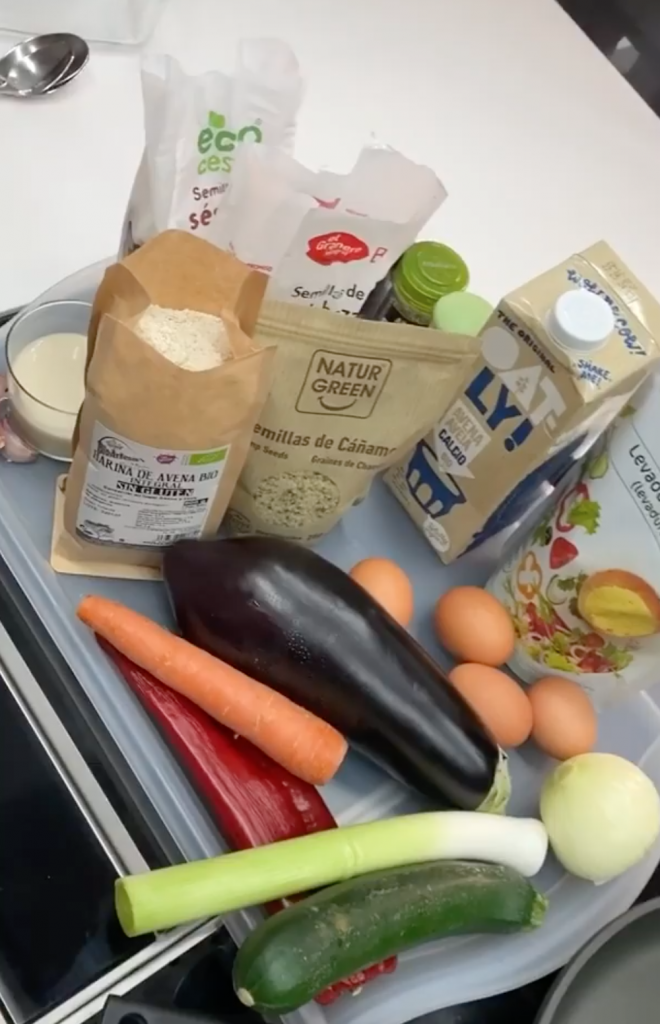 Ingredientes del pastel de verduras de Pilar Rubio