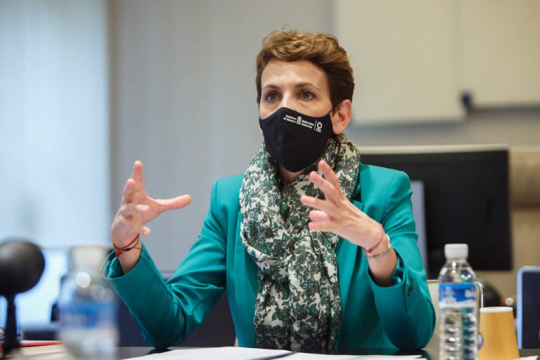 Chivite: Navarra será muy prudente y lenta en la desescalada de las restricciones