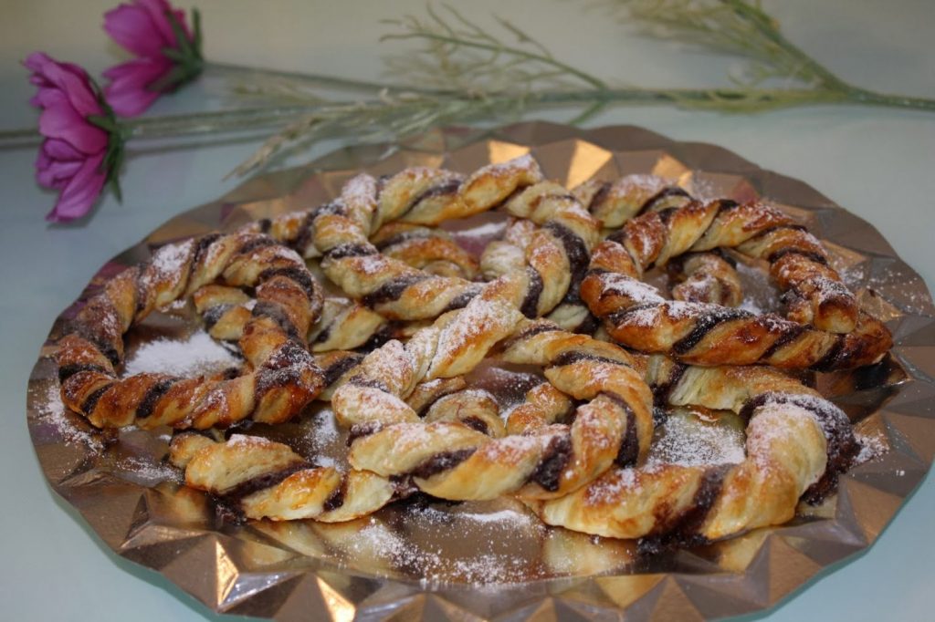 Receta de hojaldre con crema de cacao y avellana