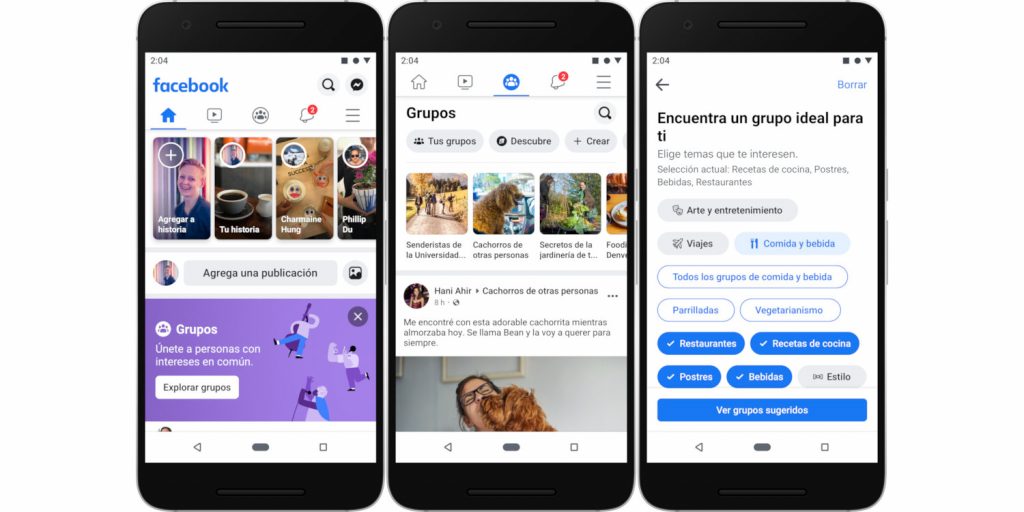 La app de Facebook para el móvil