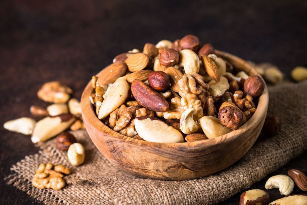 Frutos secos alimentos vista dieta