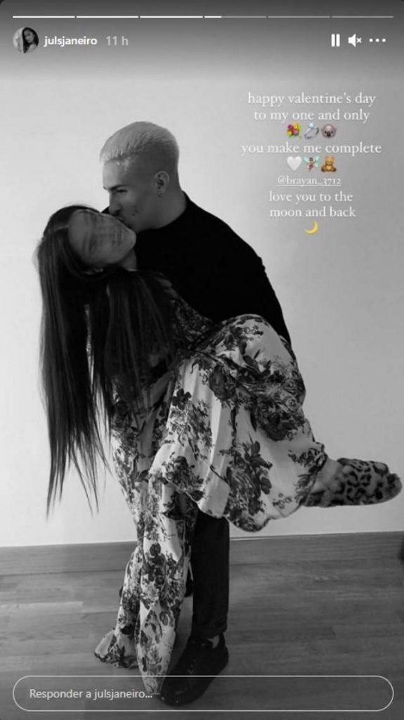 Julia Janeiro y Brayan Mejía el pasado 14 de febrero