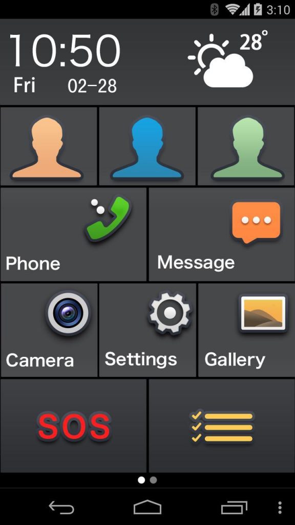 Large Launcher apps smartphone