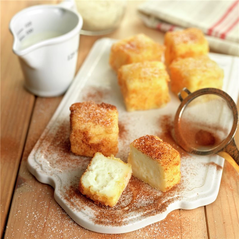 ¿Cuáles son los ingredientes de la leche frita?