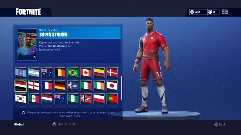 Listado de skins en Fortnite