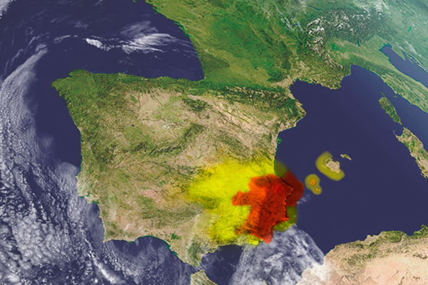 Lugar en el que se forma una DANA 