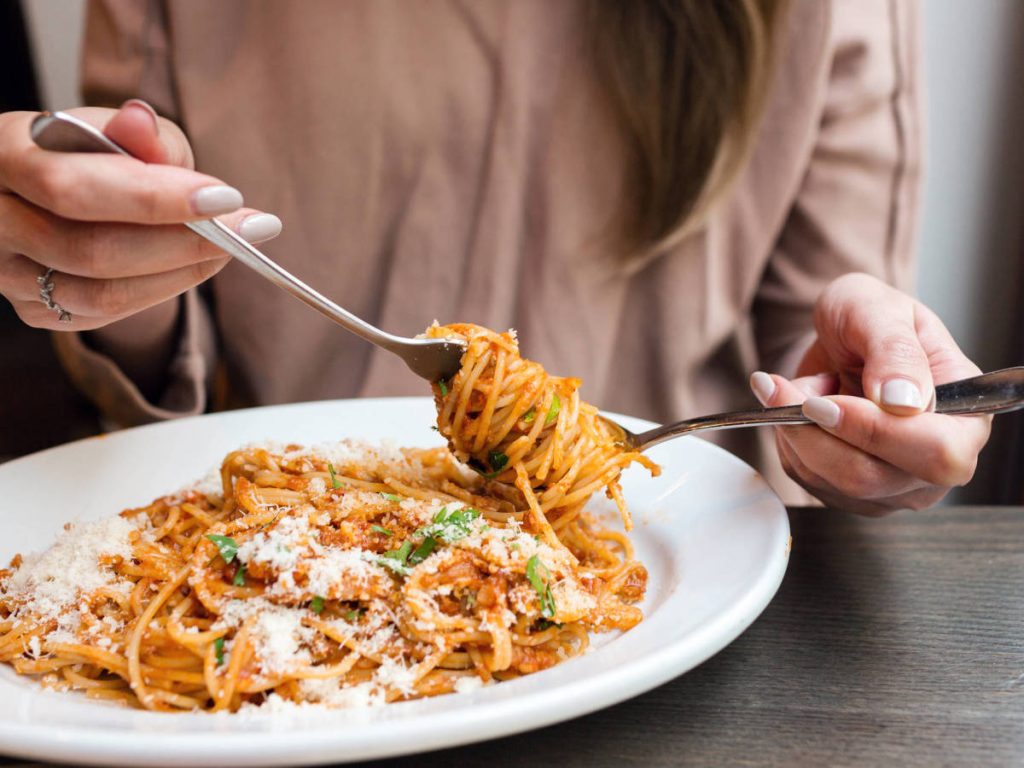 Pasta alta en calorías