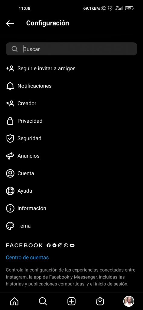 Ubica las rayas de Instagram