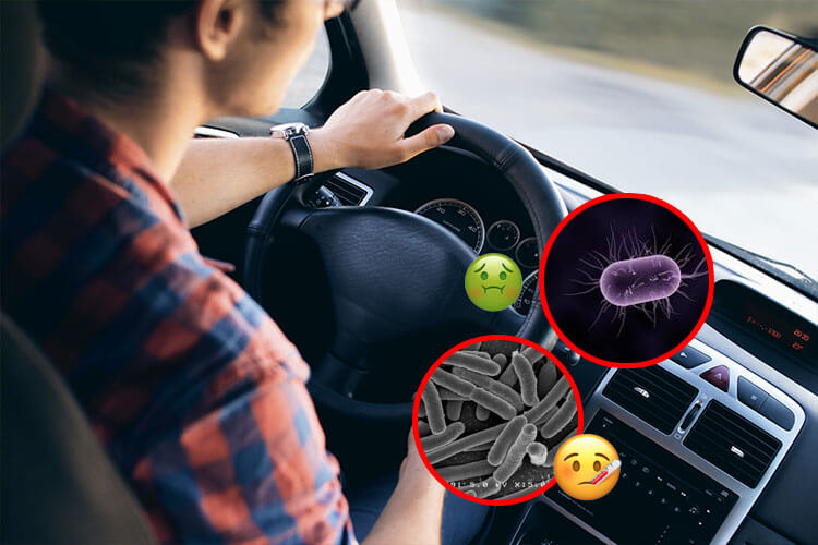 Aire del coche, una fuente generadora de bacterias 