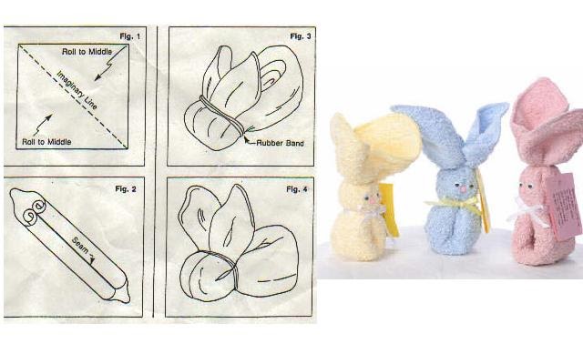 Cómo hacer animales con toallas 6 Formas de conejo