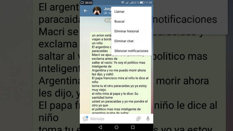 eliminar mensajes telegram 7.4