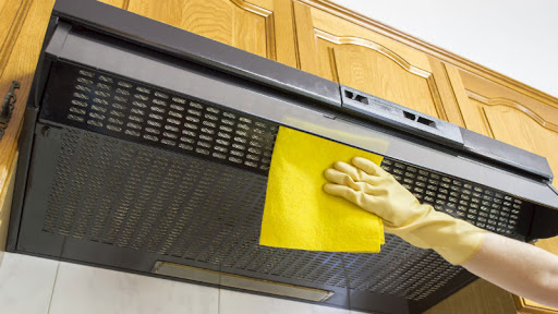 Campana de cocina limpia y sin residuos 