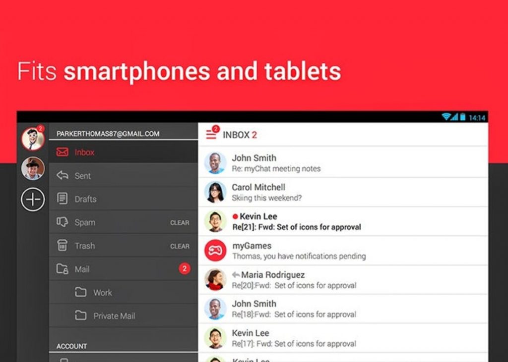 myMail gmail android apps