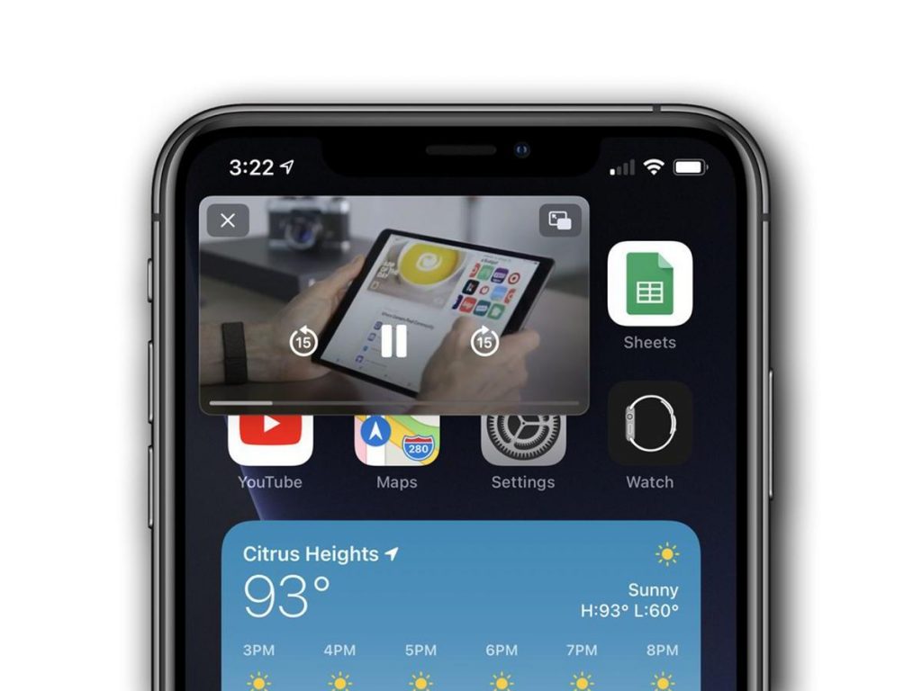 La ventana emergente de vídeo ya estaba en Android