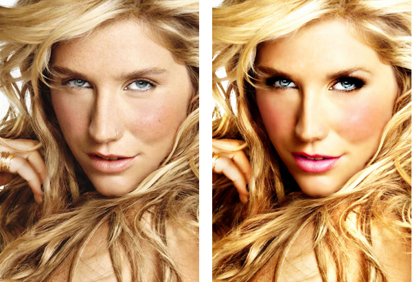 15 fotografías de famosos antes y después del Photoshop 04