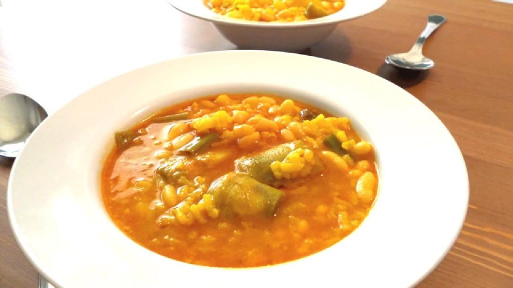 Arroz con alubias blancas