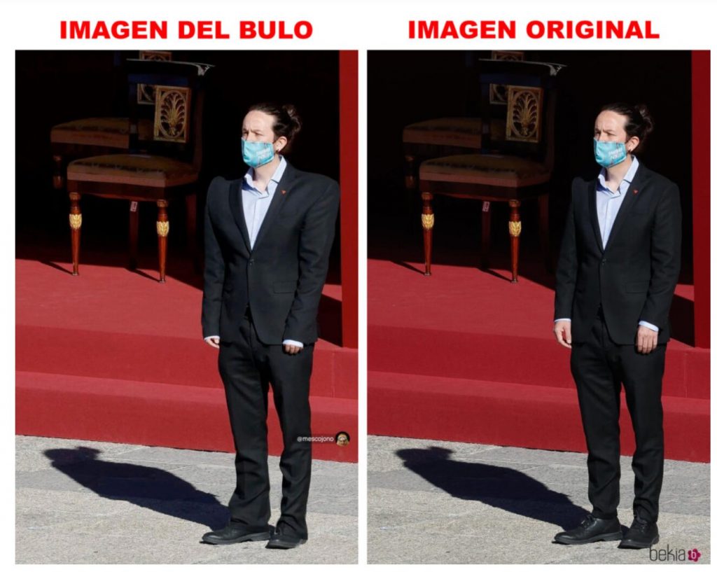 Así es uno de los fotomontajes de Pablo Iglesias