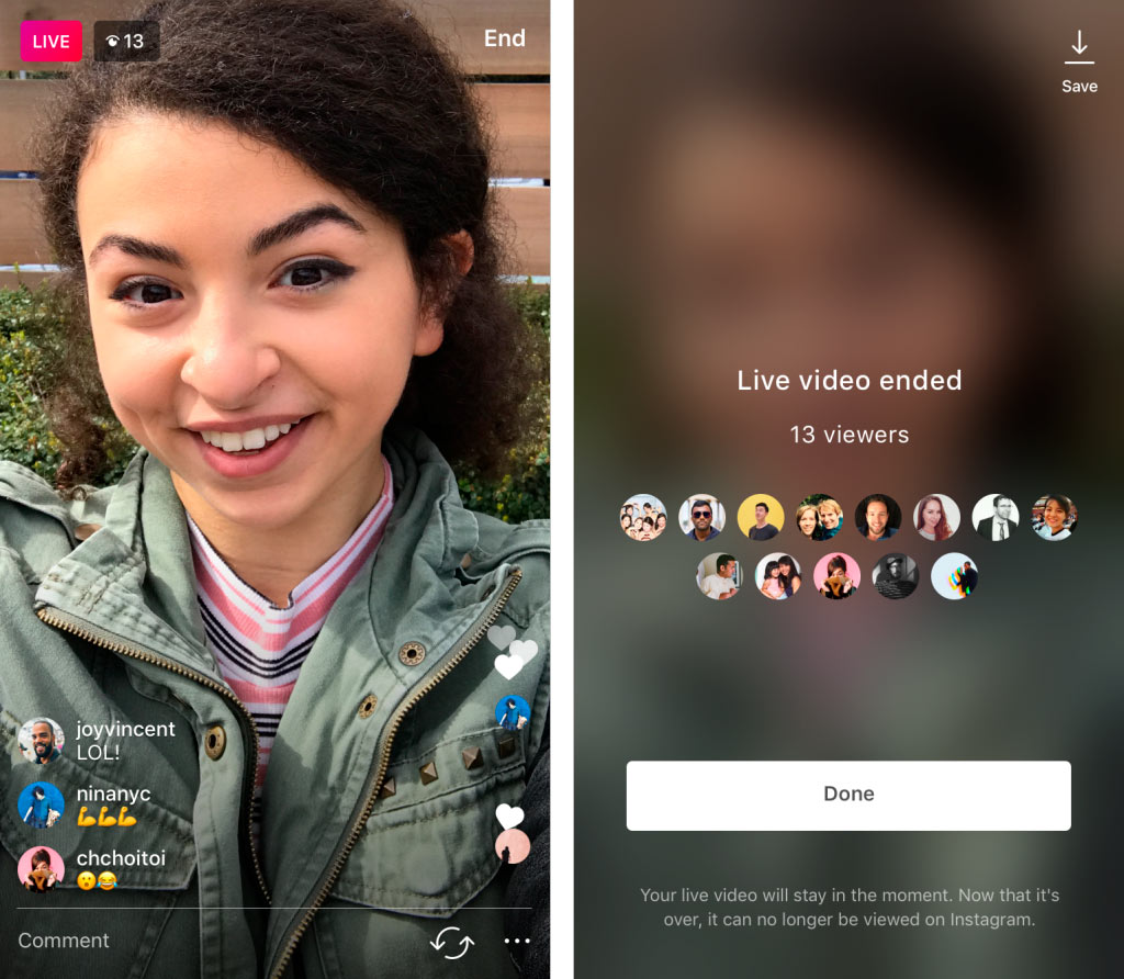 Los directos por Instagram