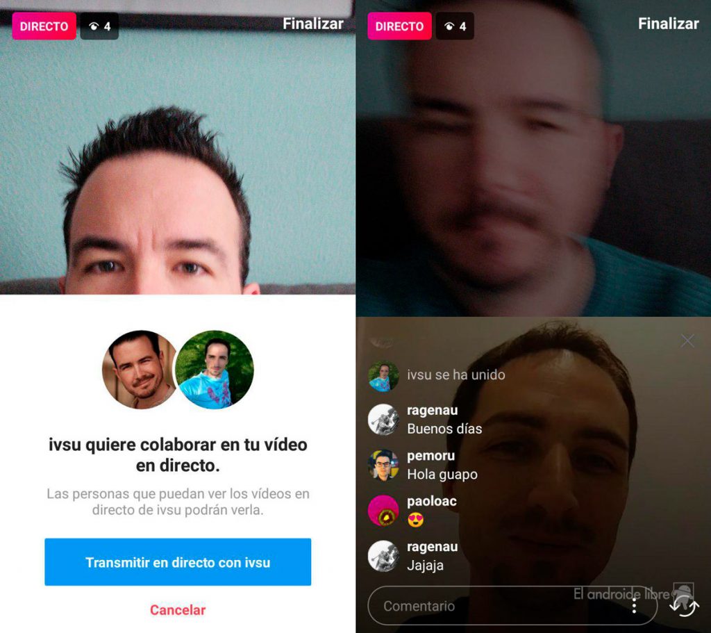 ¿Cómo agregar a una persona en un vídeo directo en Instagram?