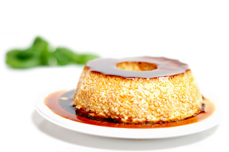 Receta 4 Flan de huevo con coco