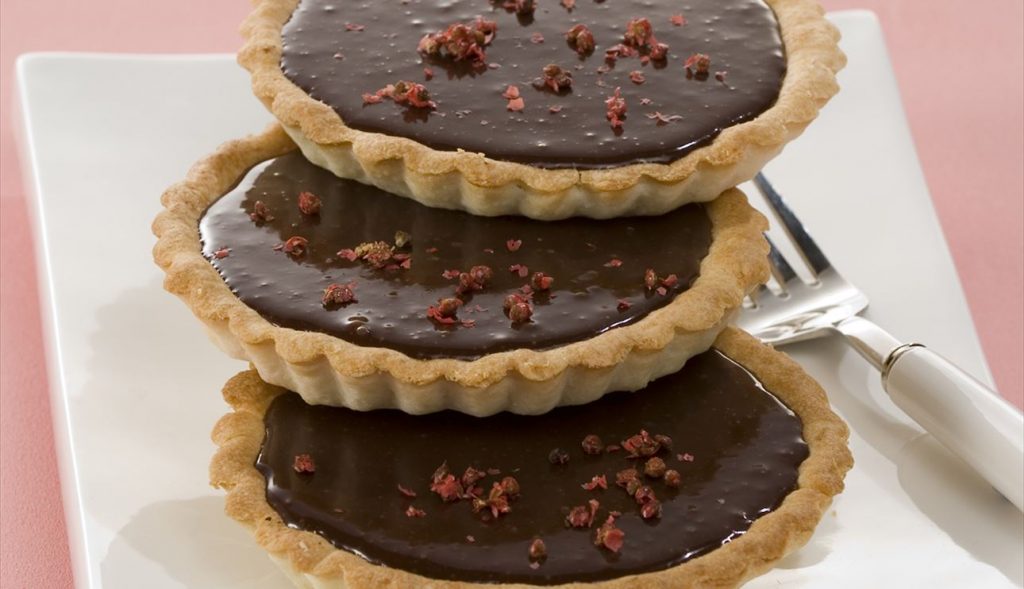 Receta de tartaletas de chocolate negro y Nutella
