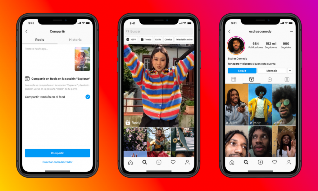 La integración de Facebook e Instragram con los reels tiktok reels