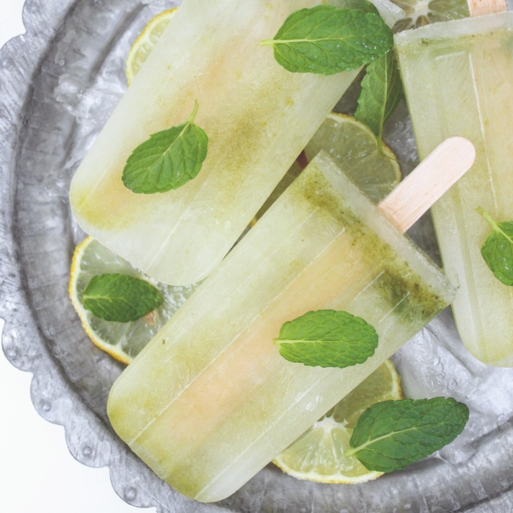 Ingredientes para polos de menta (4 polos)