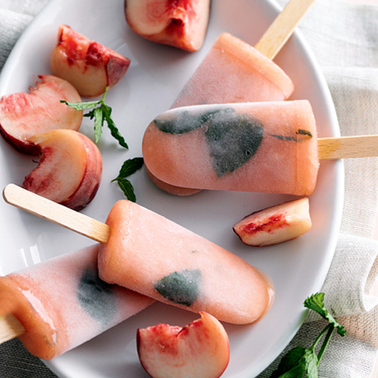 Ingredientes para polos de nectarina