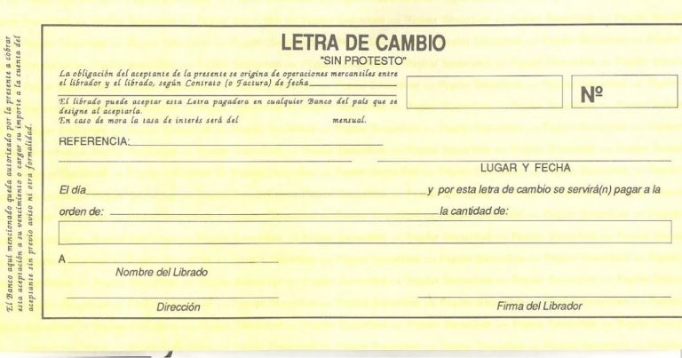 Qué es una letra de cambio