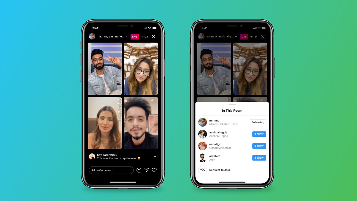 Live Rooms de Instagram