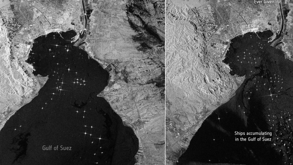 El bloqueo, desde el aire.