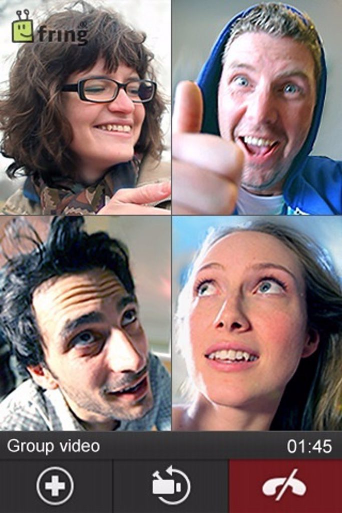 Anuncio de videollamadas en Fring.