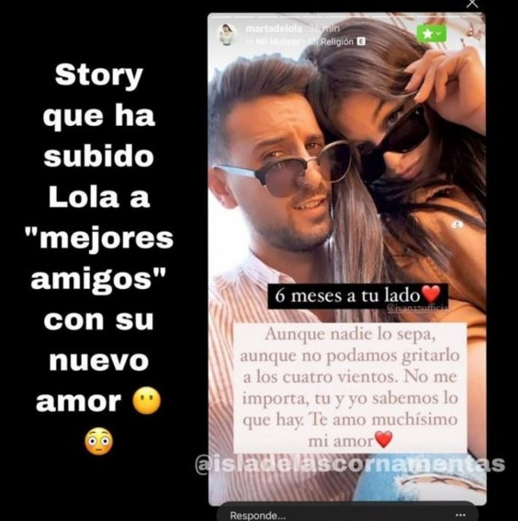 La story de Lola que hace un 'spoiler' a 'La isla de las tentaciones'.