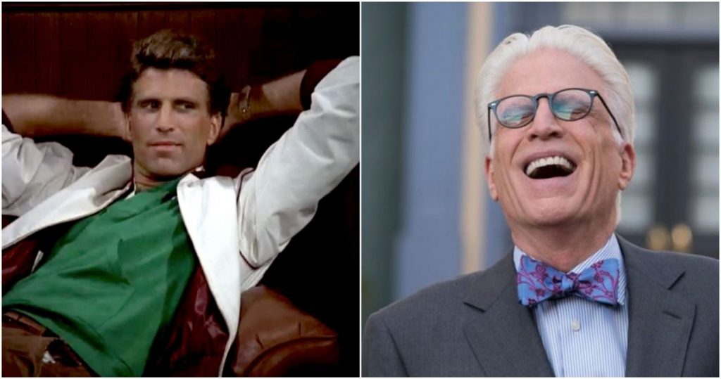 Ted Danson en 'Cheers' y ahora.