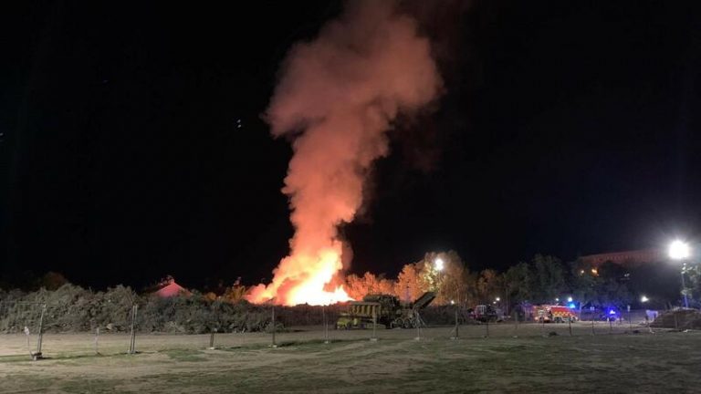 El amontonamiento de restos de vegetación por Filomena provoca un incendio en Villaviciosa