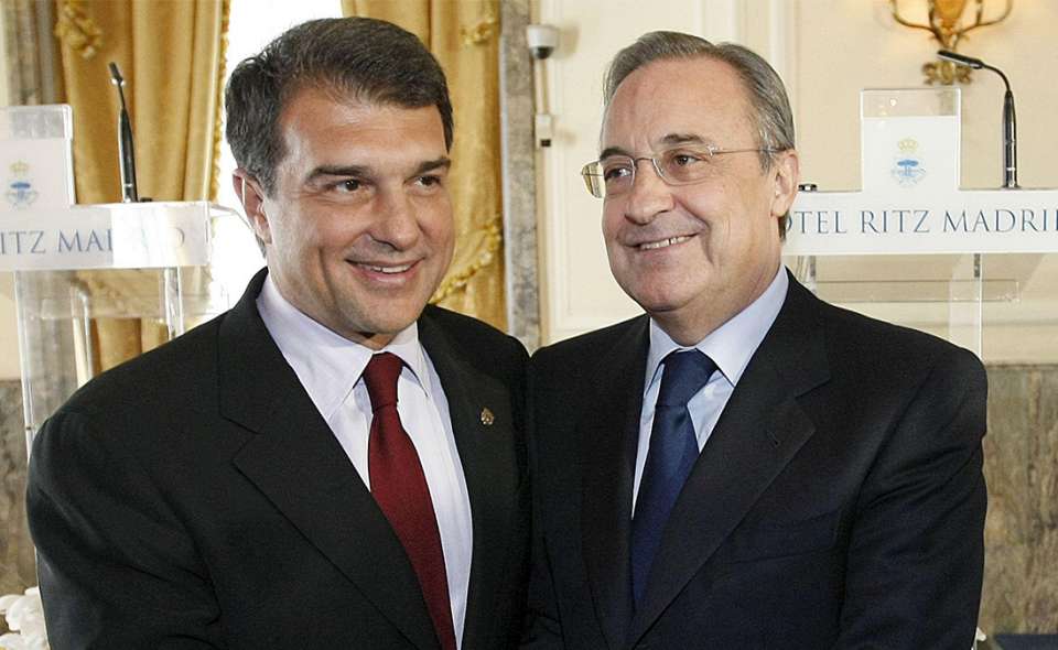 Florentino Pérez y Laporta, dos de los presidentes de los equipos de esta Superliga
