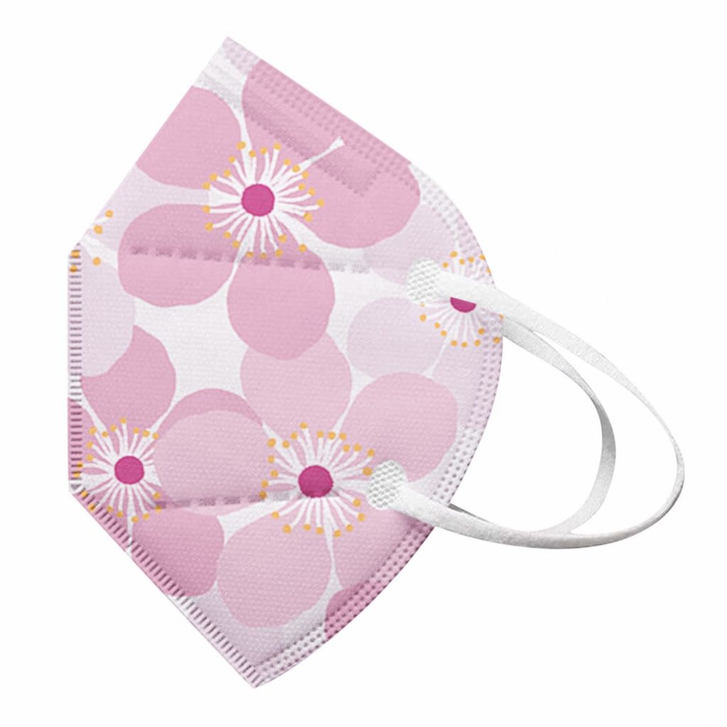Mascarilla Kn95 con estampado de flores 6